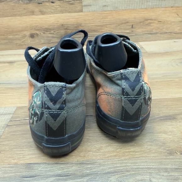 Converse Sneakers Juniors 3 One Star Camo Green Skull Low Top Lace Up Shoes - Picture 4 of 10